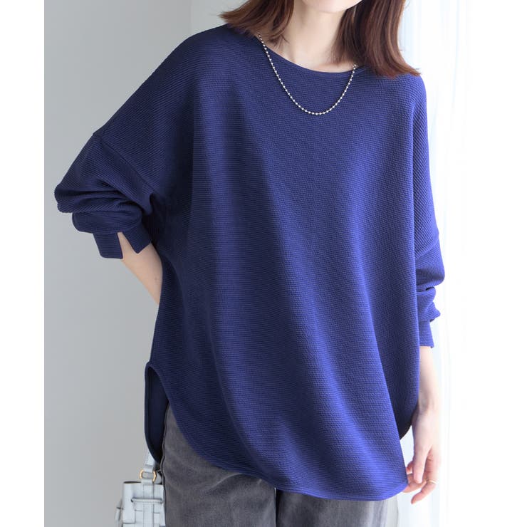 ダークブルー | ふくれジャガードドルマントップス | Viola e Viola