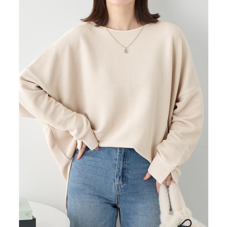 グレージュ | ふくれジャガードドルマントップス | Viola e Viola