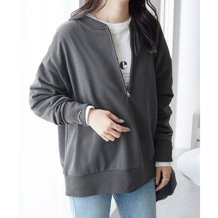 抜け感！ハーフジップ大人スウェット | Viola e Viola | 詳細画像6 