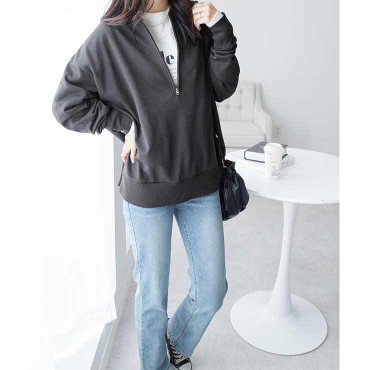 抜け感！ハーフジップ大人スウェット | Viola e Viola | 詳細画像7 