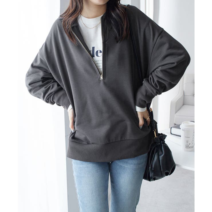 抜け感！ハーフジップ大人スウェット | Viola e Viola | 詳細画像9 