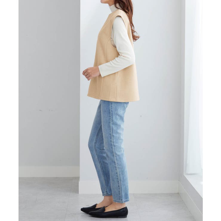 圧縮ニットキーネックベスト        | alotta | 詳細画像10 