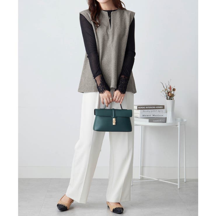 圧縮ニットキーネックベスト        | alotta | 詳細画像4 