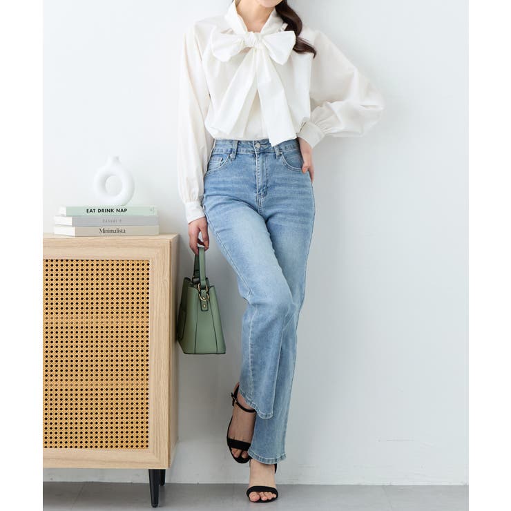 前後２ＷＡＹボウタイデザインシャツブラウス | alotta | 詳細画像13 