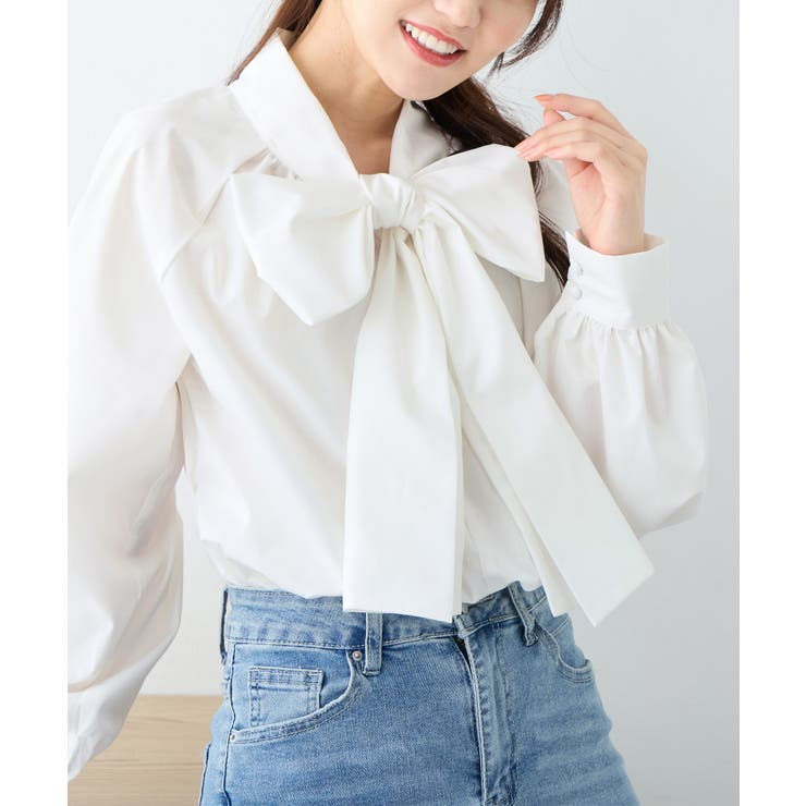 前後２ＷＡＹボウタイデザインシャツブラウス | alotta | 詳細画像15 