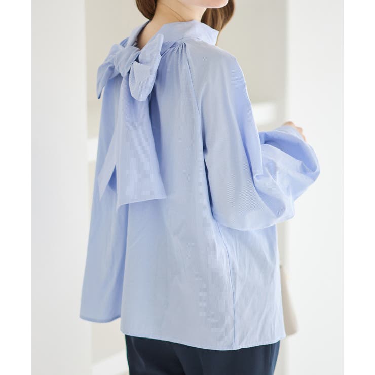 前後２ＷＡＹボウタイデザインシャツブラウス | alotta | 詳細画像4 