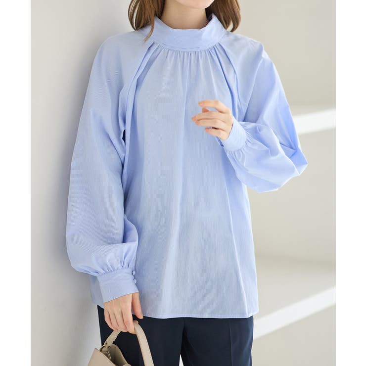 前後２ＷＡＹボウタイデザインシャツブラウス | alotta | 詳細画像6 