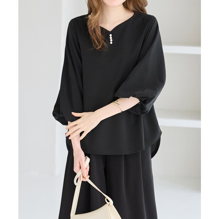 ブラック系 | 【２点セット】洗える！楽キレイセットアップ | alotta