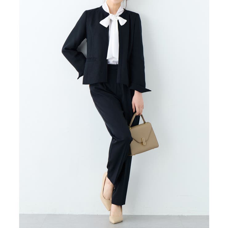 ネイビーテーパード | 【選べるボトムス】洗える！３点セットスーツ | alotta