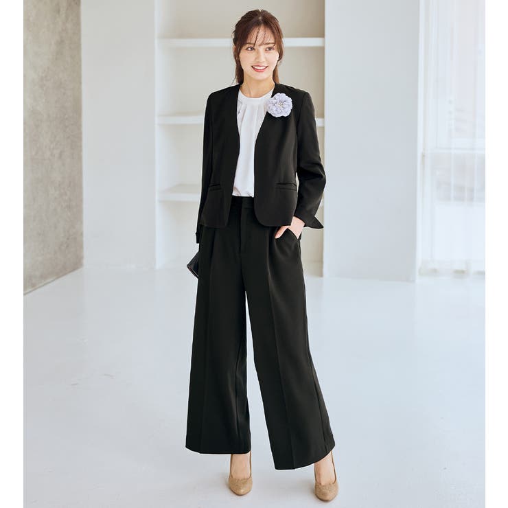 ブラック | 【３点セット】洗える！楽キレイセットスーツ | alotta