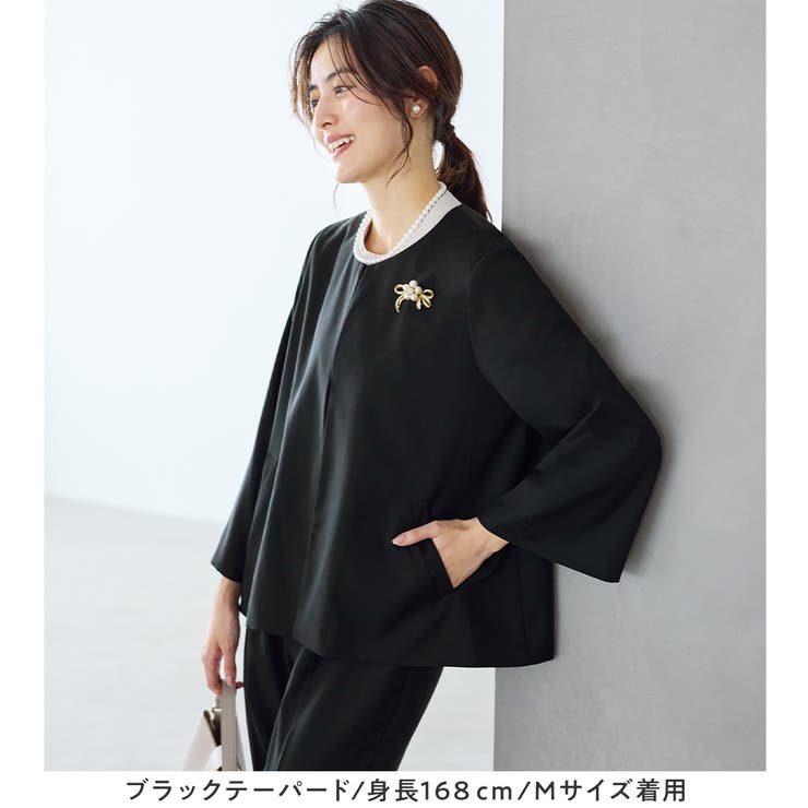 【選べるボトムス】２点セット洗える！テントラインジャケットスーツ | Viola e Viola | 詳細画像18 