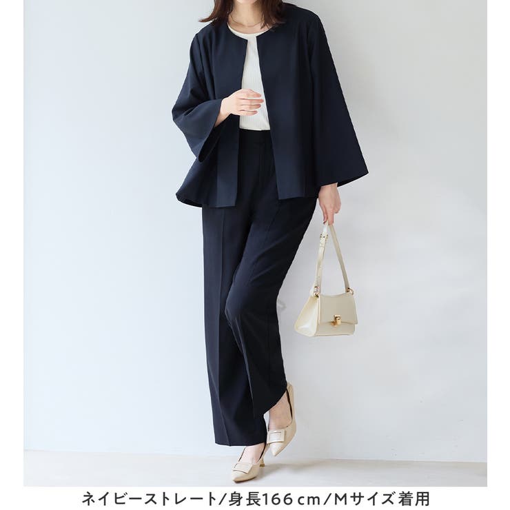 【選べるボトムス】２点セット洗える！テントラインジャケットスーツ | Viola e Viola | 詳細画像24 