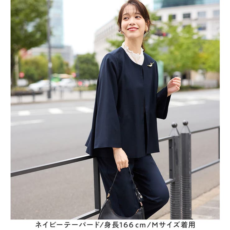 【選べるボトムス】２点セット洗える！テントラインジャケットスーツ | Viola e Viola | 詳細画像34 