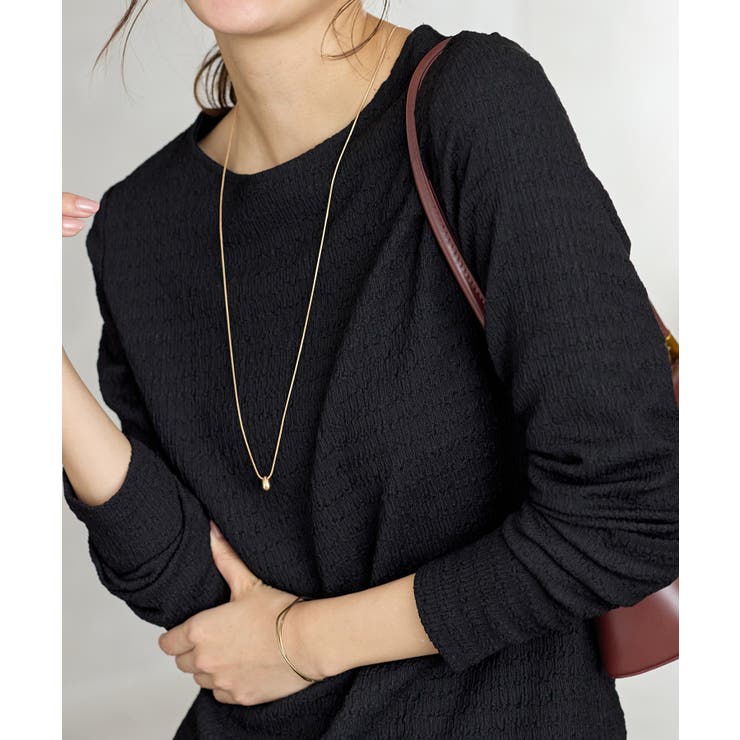 ブラック | 立体ジャカードシンプルロンＴ       | Viola e Viola