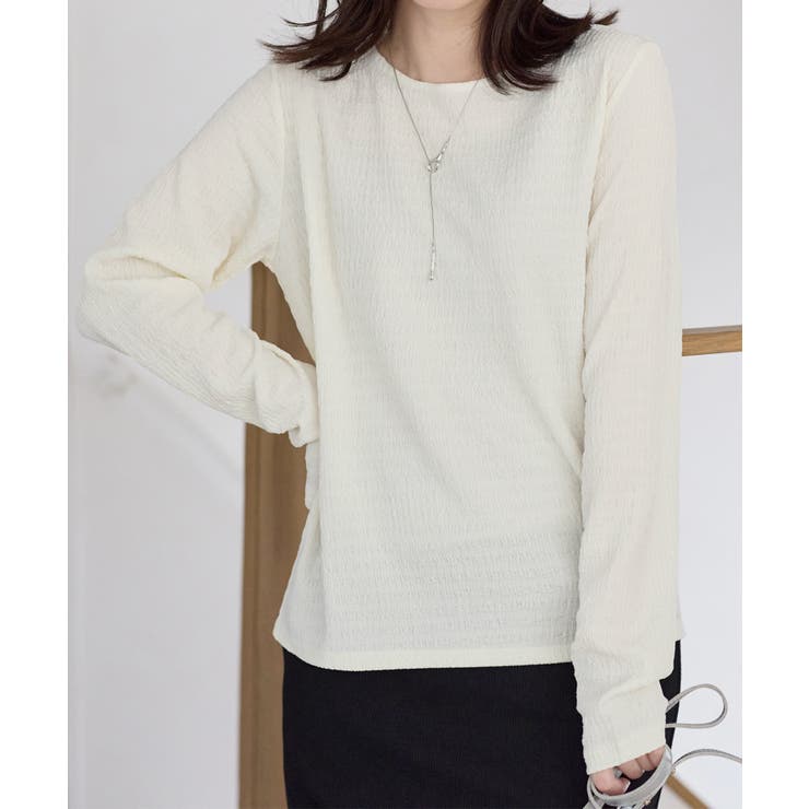 アイボリー | 立体ジャカードシンプルロンＴ       | Viola e Viola