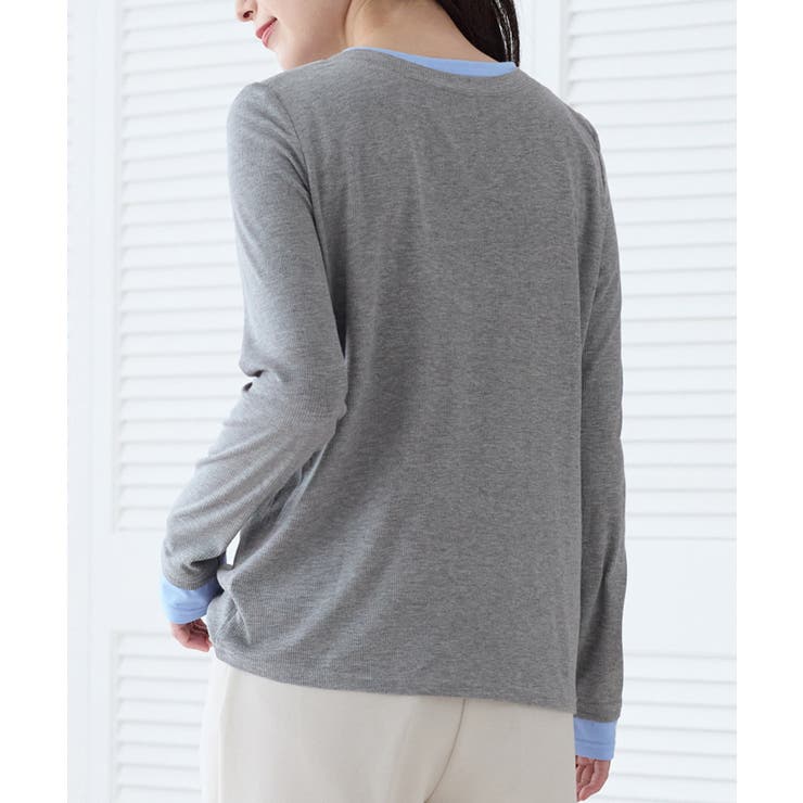 １枚着映えレイヤード風ヘンリーネックリブトップス | Viola e Viola | 詳細画像11 