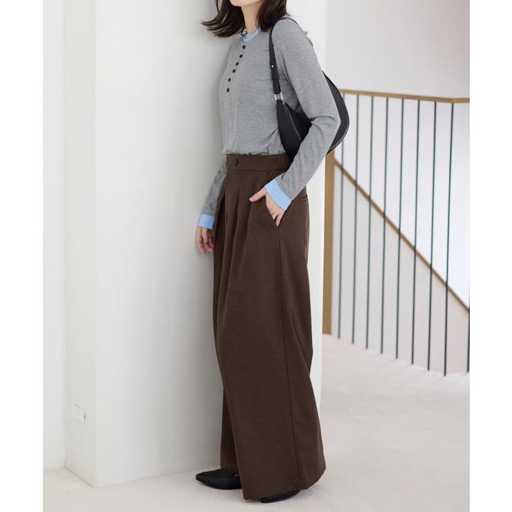 １枚着映えレイヤード風ヘンリーネックリブトップス | Viola e Viola | 詳細画像2 