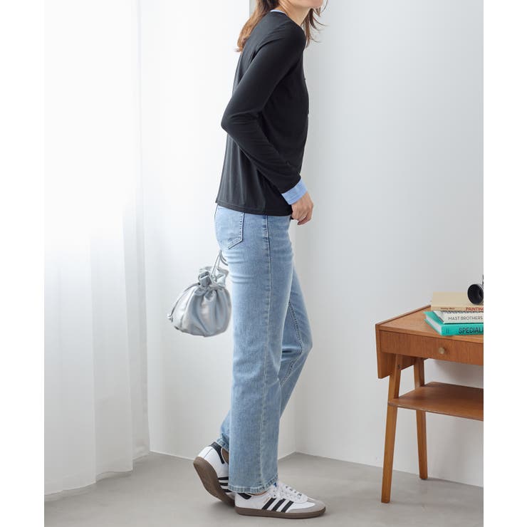 １枚着映えレイヤード風ヘンリーネックリブトップス | Viola e Viola | 詳細画像14 