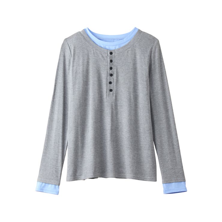 １枚着映えレイヤード風ヘンリーネックリブトップス | Viola e Viola | 詳細画像21 