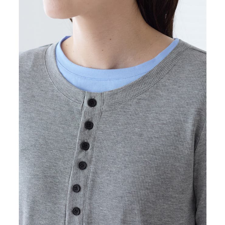 １枚着映えレイヤード風ヘンリーネックリブトップス | Viola e Viola | 詳細画像9 