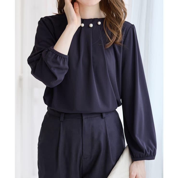 ネックパールデザインブラウス       | alotta | 詳細画像13 