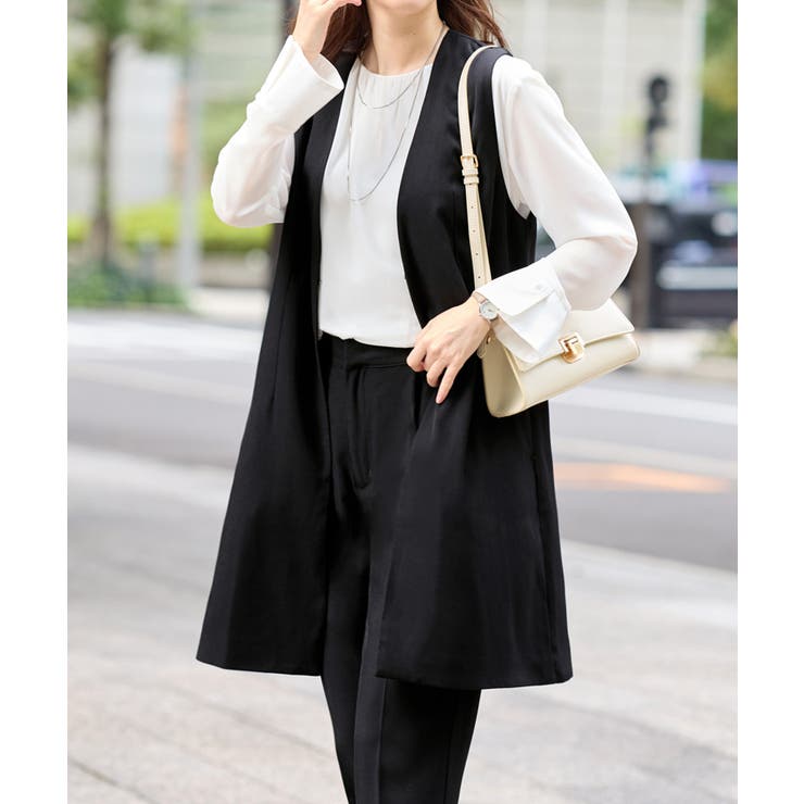 【洗える】ロングベストセットアップ    | Viola e Viola | 詳細画像4 