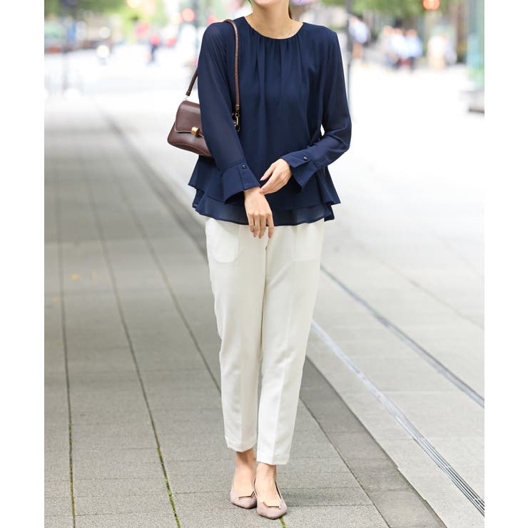 裾フレア裏地付きシフォンブラウス     | Viola e Viola | 詳細画像7 