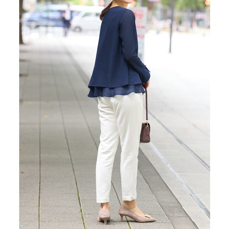 裾フレア裏地付きシフォンブラウス     | Viola e Viola | 詳細画像8 