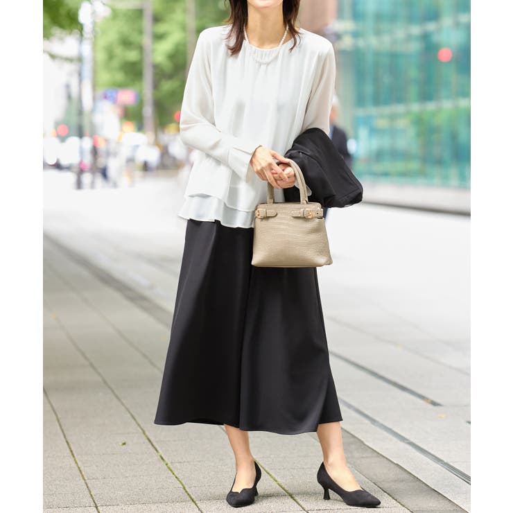 裾フレア裏地付きシフォンブラウス     | Viola e Viola | 詳細画像13 