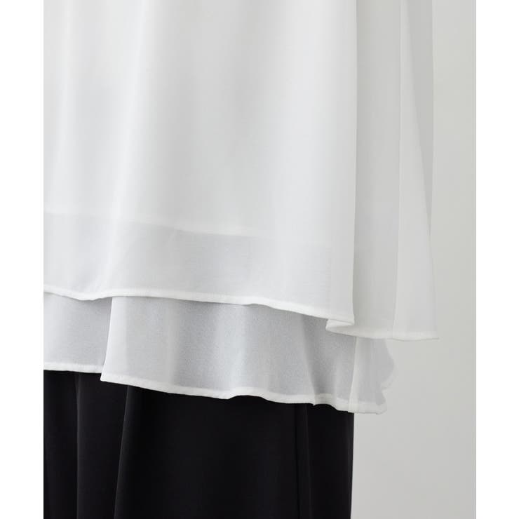 裾フレア裏地付きシフォンブラウス     | Viola e Viola | 詳細画像18 