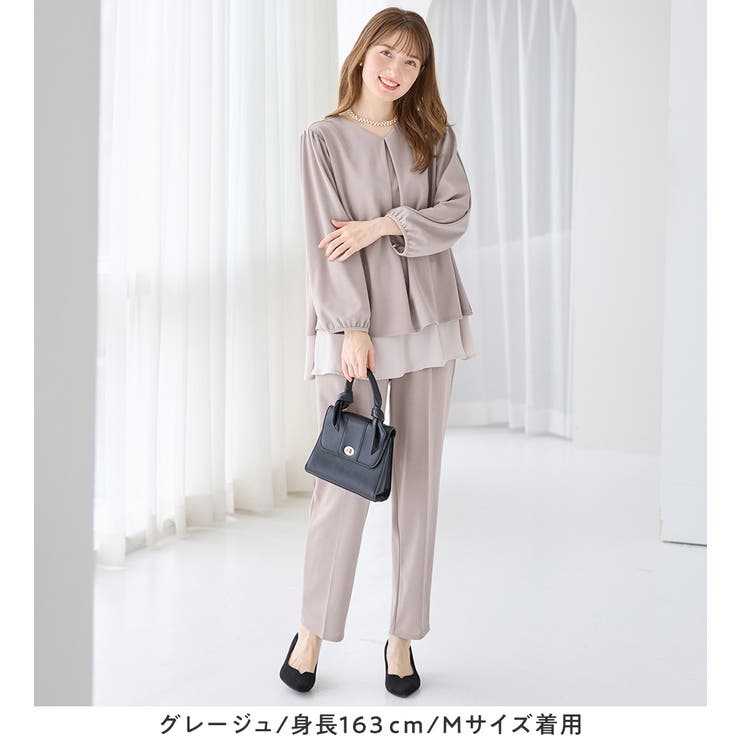 【２点セット】シフォンレイヤードデザインセットアップ | alotta | 詳細画像14 