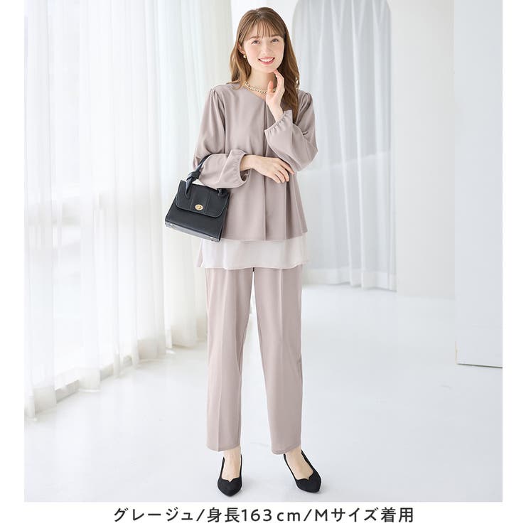 【２点セット】シフォンレイヤードデザインセットアップ | alotta | 詳細画像15 