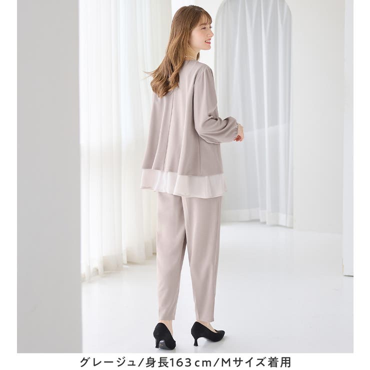 【２点セット】シフォンレイヤードデザインセットアップ | alotta | 詳細画像16 