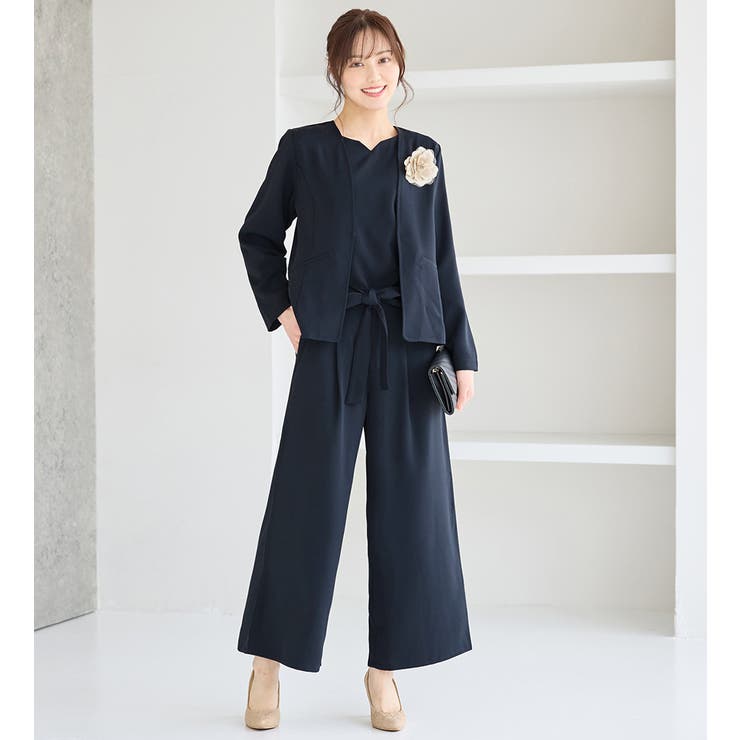 ネイビー | 【３点セット】洗える！フォーマルセットアップ | alotta