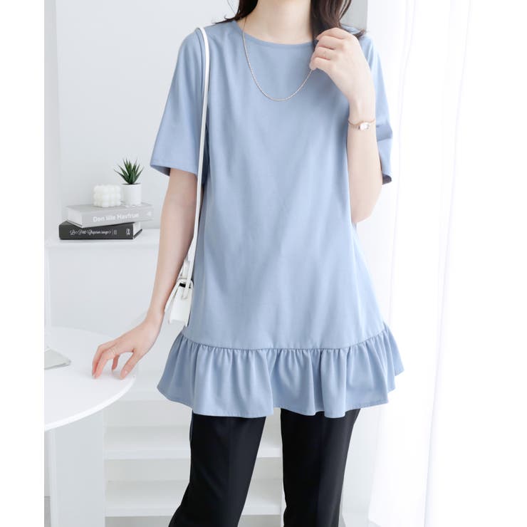 裾フリルＴシャツチュニック | alotta | 詳細画像8 