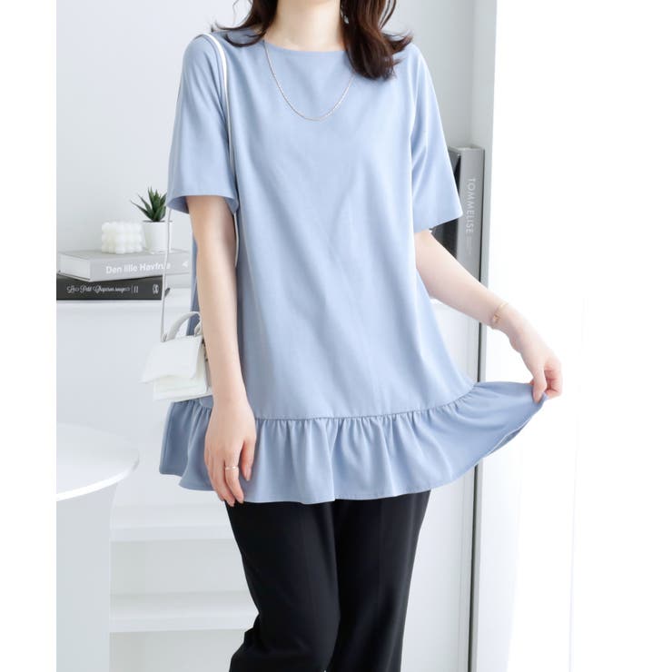 裾フリルＴシャツチュニック | alotta | 詳細画像9 