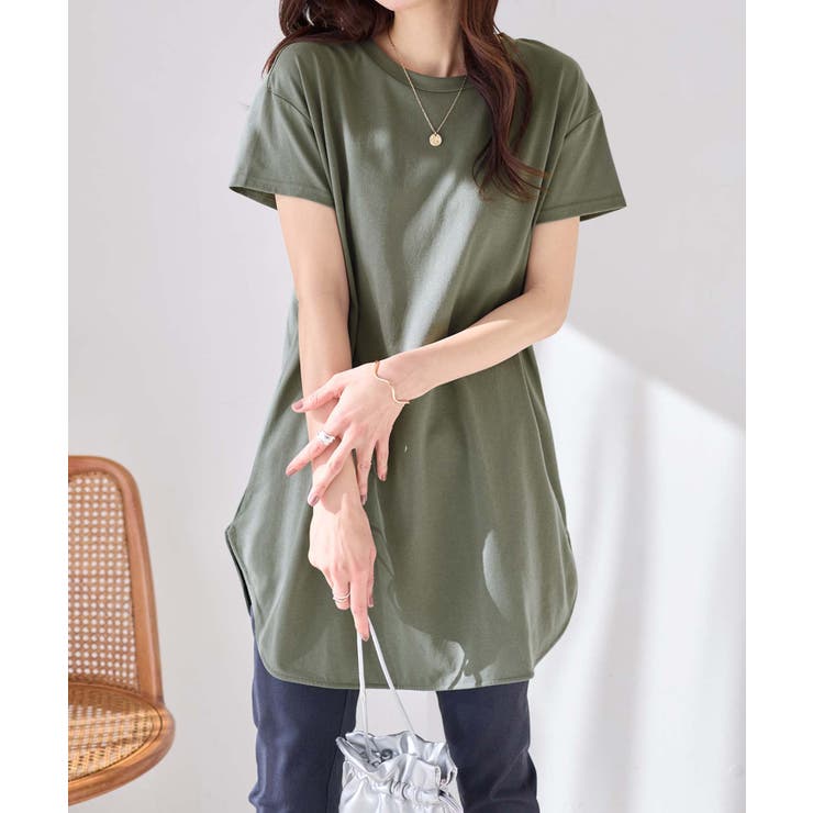 ひんやり＆さらり綿混チュニックＴシャツ | Viola e Viola | 詳細画像13 