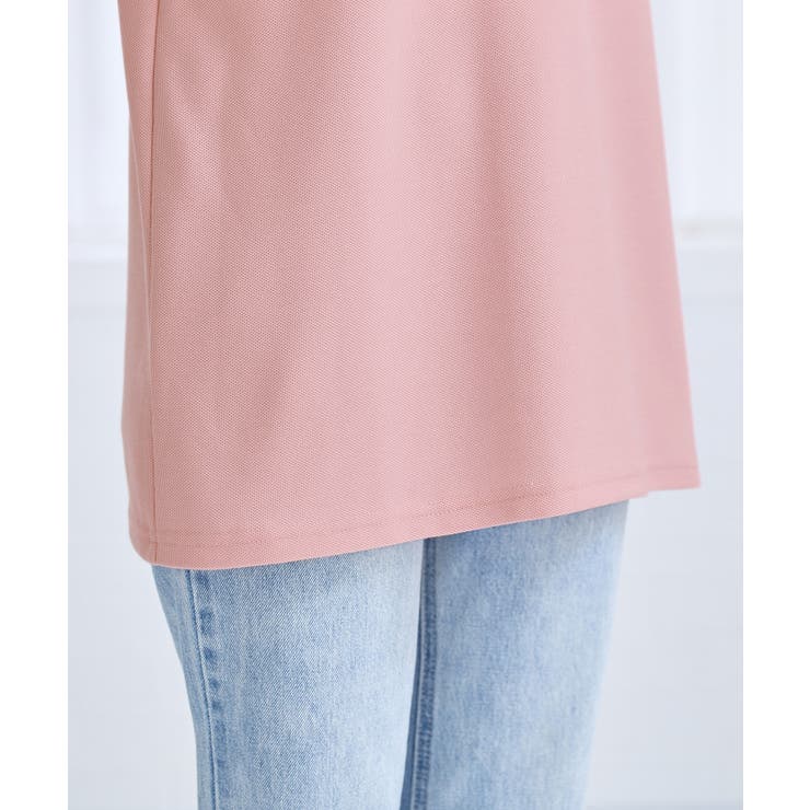 衿配色Ａラインポロチュニック | alotta | 詳細画像27 