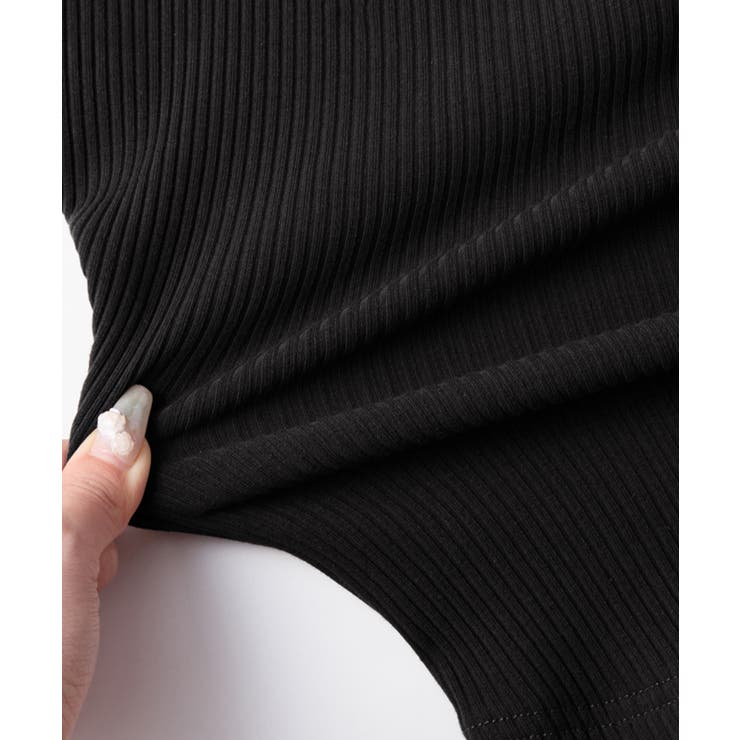 ＜肩紐隠せるストラップ付き＞リブタンクトップ | alotta | 詳細画像18 