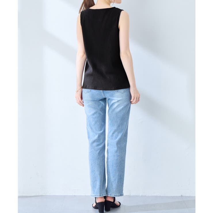 ＜肩紐隠せるストラップ付き＞リブタンクトップ | alotta | 詳細画像19 