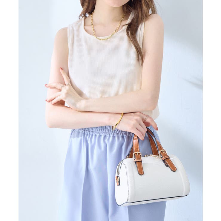 ＜肩紐隠せるストラップ付き＞リブタンクトップ | alotta | 詳細画像21 