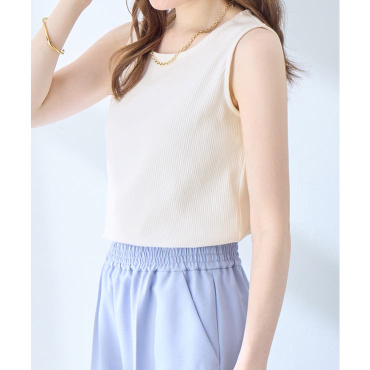 ＜肩紐隠せるストラップ付き＞リブタンクトップ | alotta | 詳細画像22 