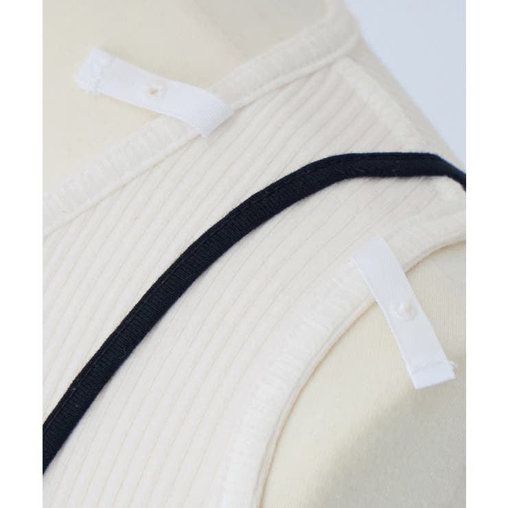 ＜肩紐隠せるストラップ付き＞リブタンクトップ | alotta | 詳細画像26 