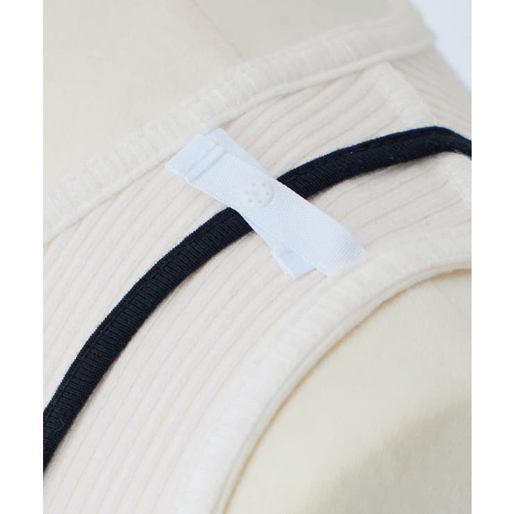 ＜肩紐隠せるストラップ付き＞リブタンクトップ | alotta | 詳細画像27 