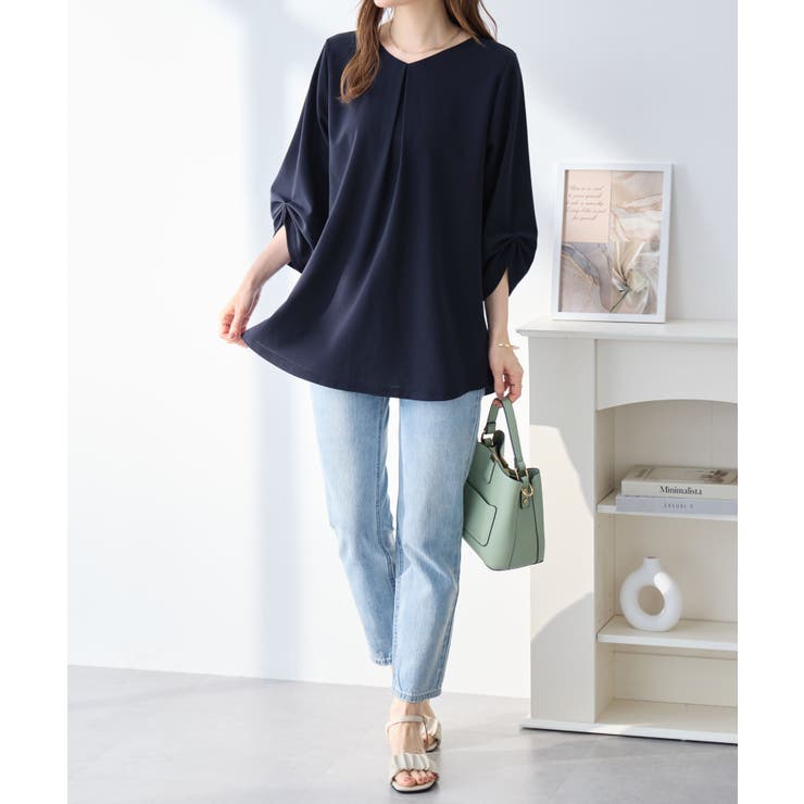 ７分袖ＡラインチュニックＴブラウス | alotta | 詳細画像11 