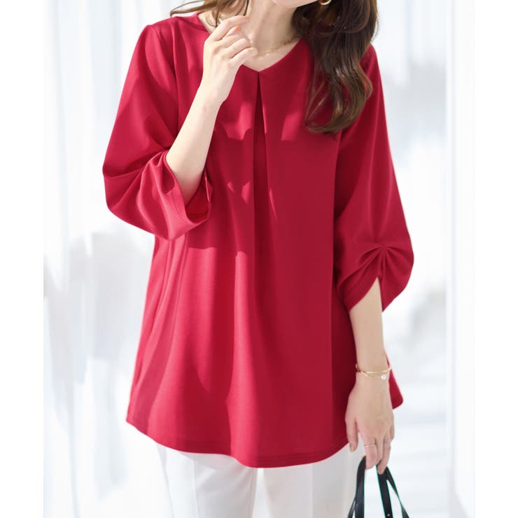 ７分袖ＡラインチュニックＴブラウス | alotta | 詳細画像2 