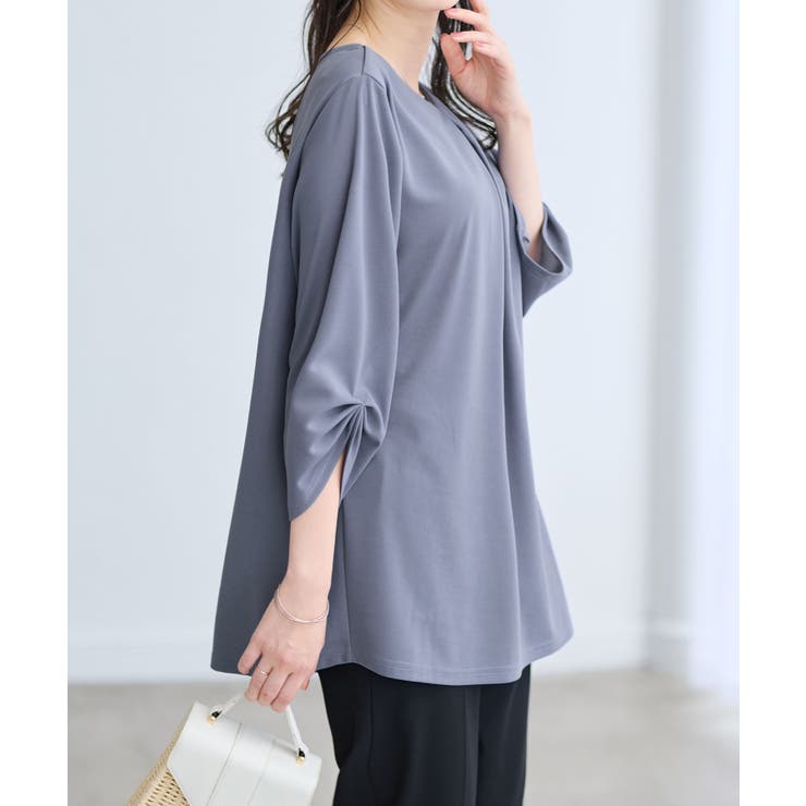 ７分袖ＡラインチュニックＴブラウス | alotta | 詳細画像17 