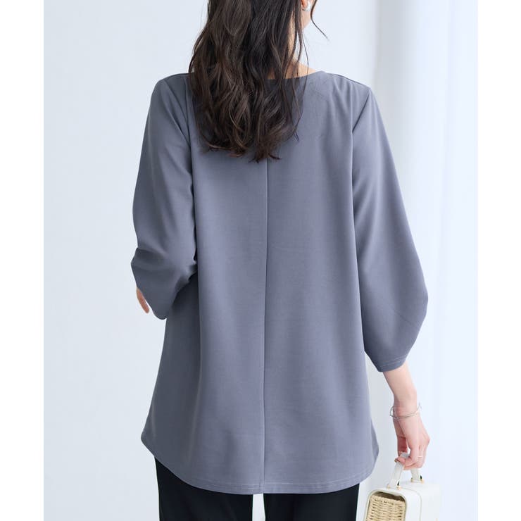 ７分袖ＡラインチュニックＴブラウス | alotta | 詳細画像19 