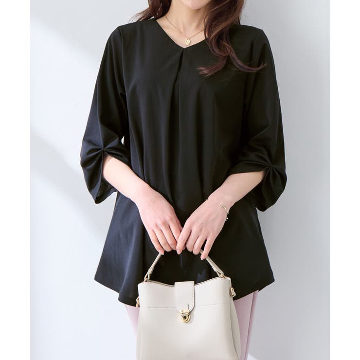 ７分袖ＡラインチュニックＴブラウス | alotta | 詳細画像21 