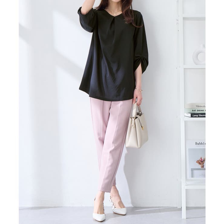 ７分袖ＡラインチュニックＴブラウス | alotta | 詳細画像24 